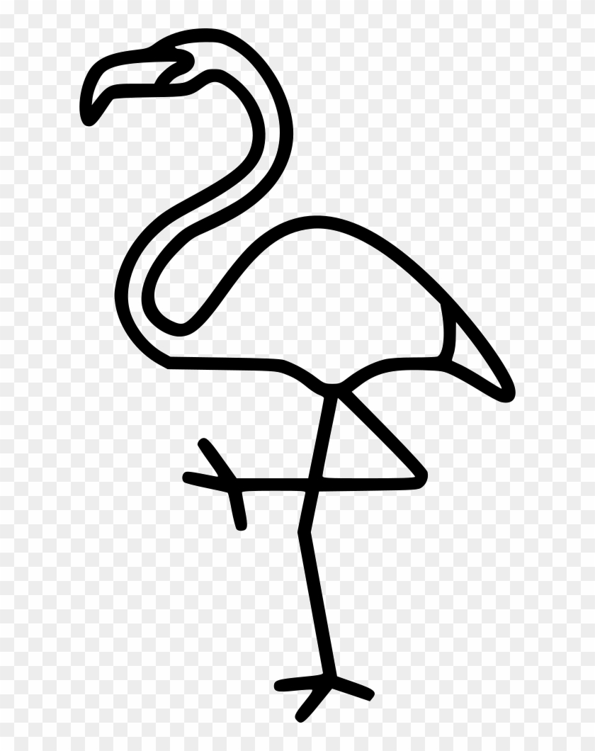 Png File Svg - Icon Line Flamingo Png Clipart