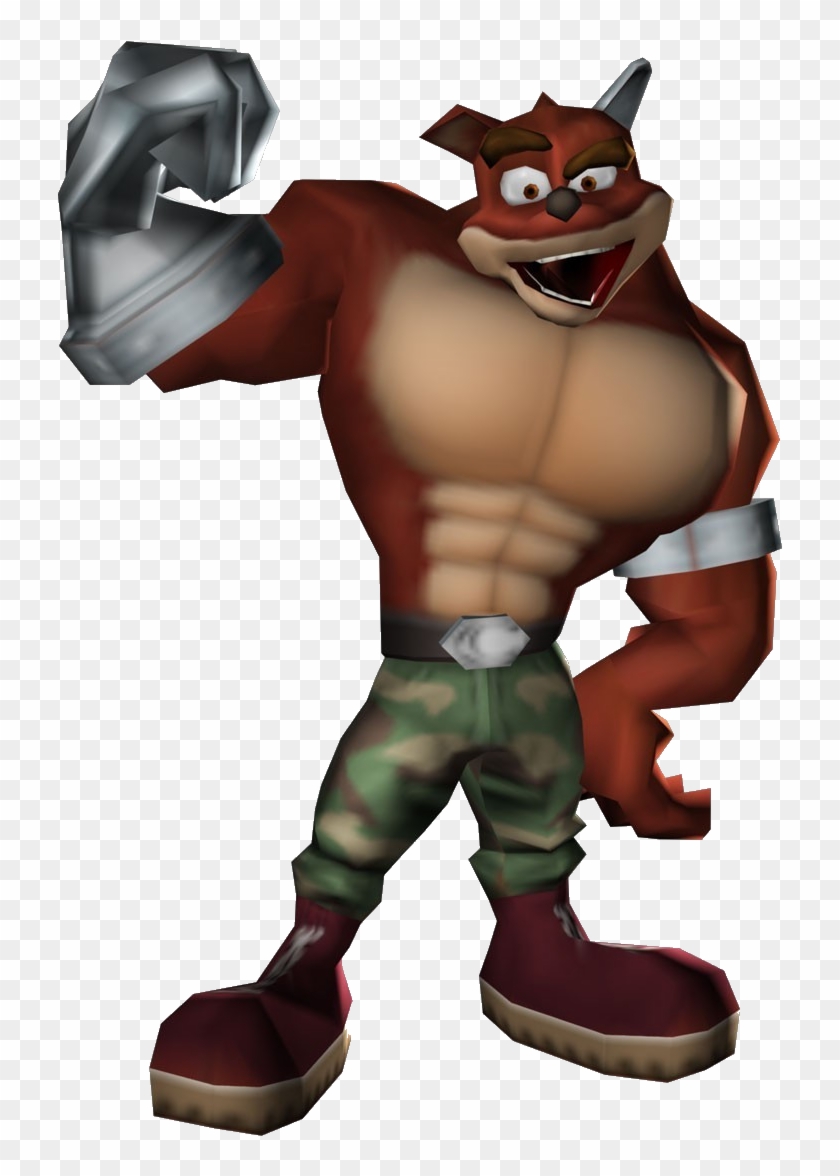 Crash Bandicoot Clipart Crash Tag Team Racing - Crunch Bandicoot - Png Download #528025