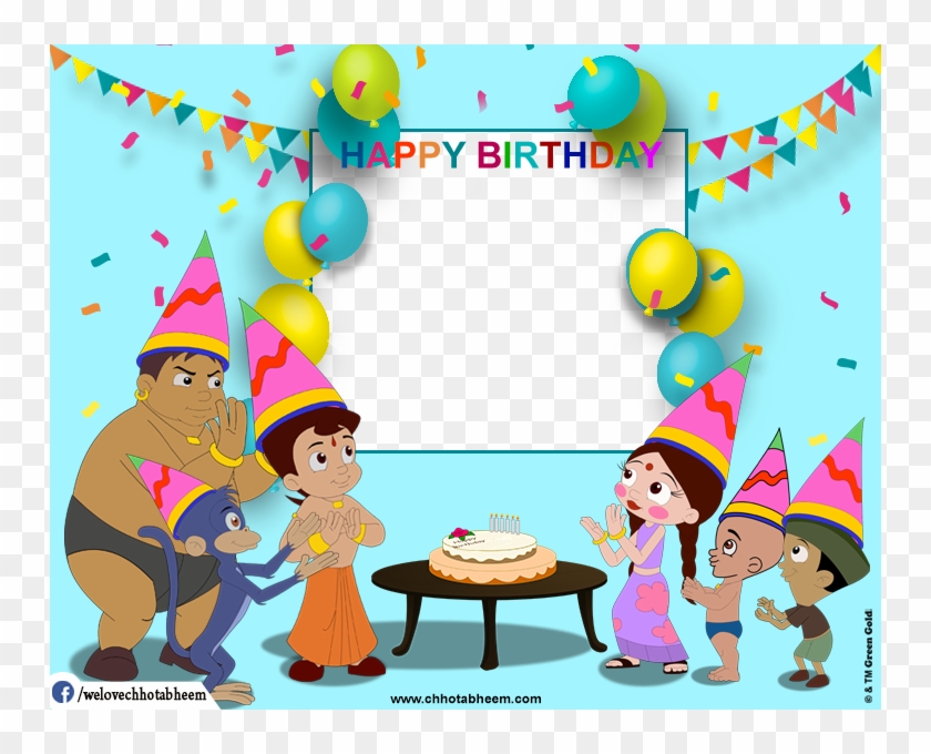 Chhota Bheem Photobooth - Chhota Bheem Birthday Cake Clipart #528029
