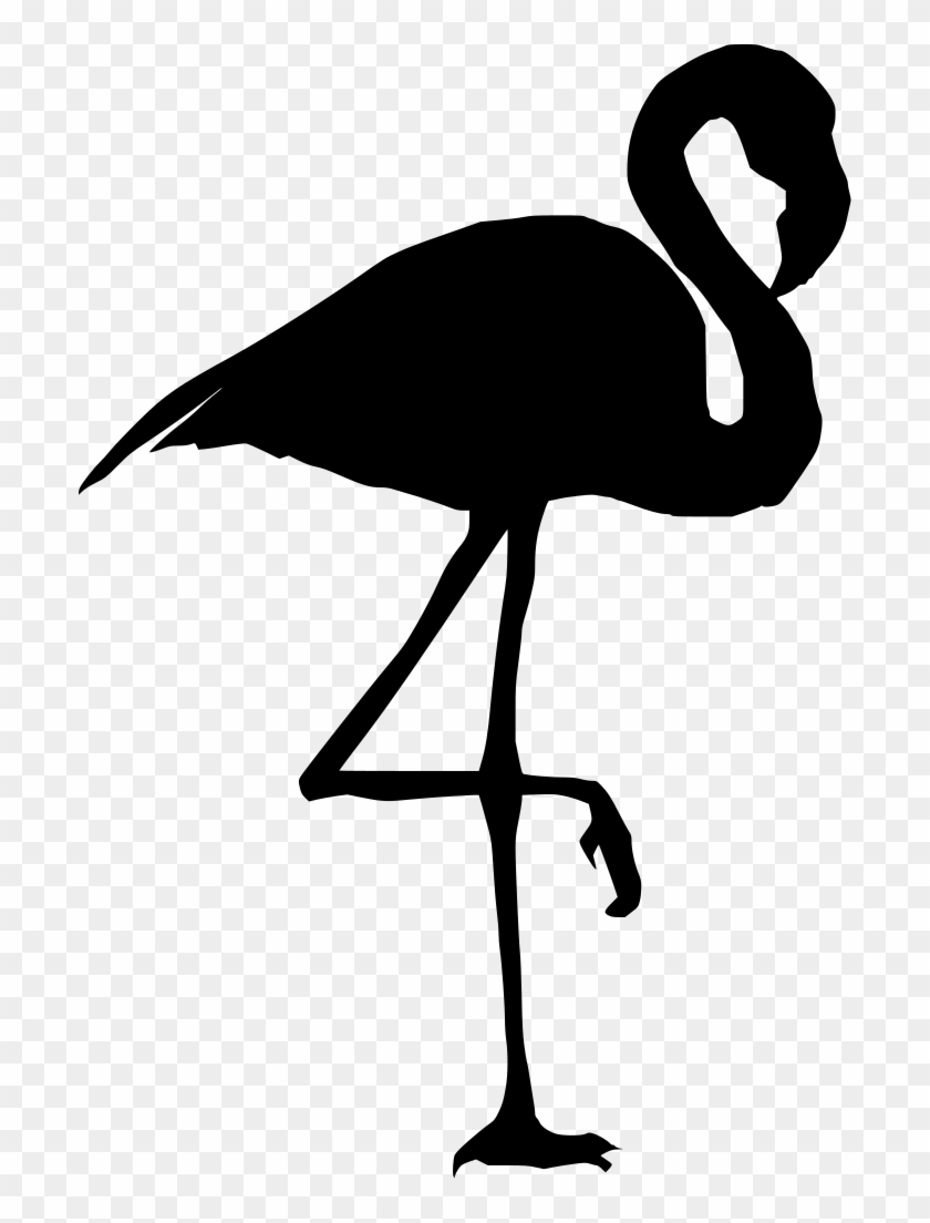 Download Png - Silhouette Of Flamingo Clipart