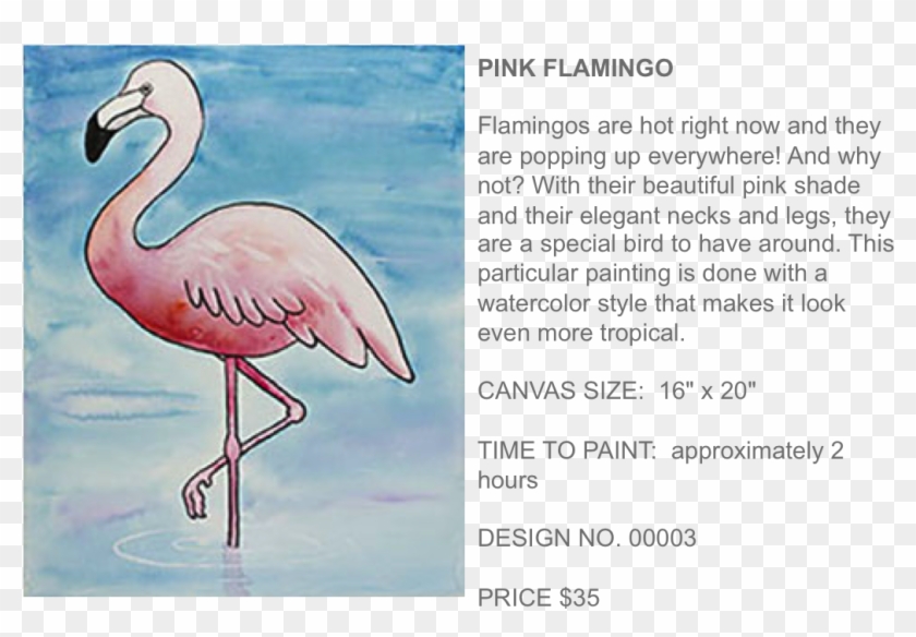 Pink Flamingo Popup Paint Studio Clipart