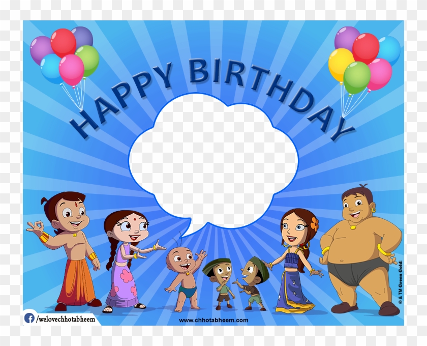 Chhota Bheem Photobooth - Chota Bheem Happy Birthday Clipart #528301