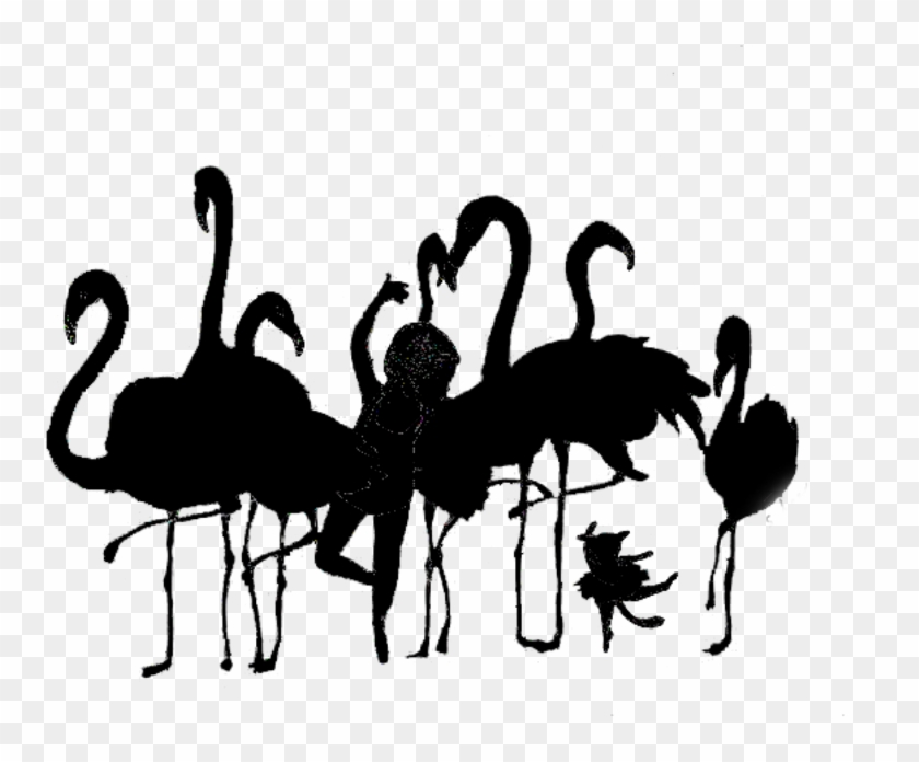 Silhouette Flamingos Ftestickers - Flock Clipart #528380