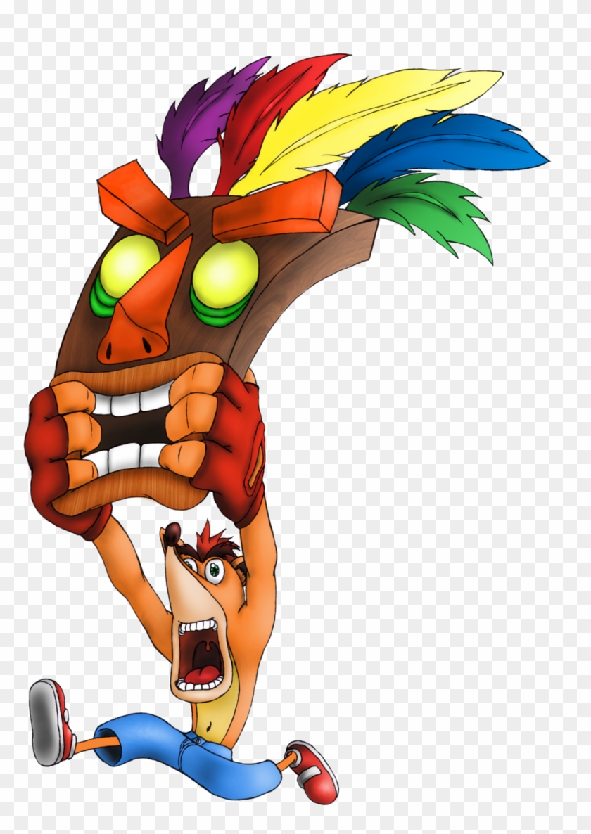 Crash Bandicoot With Mask Clipart