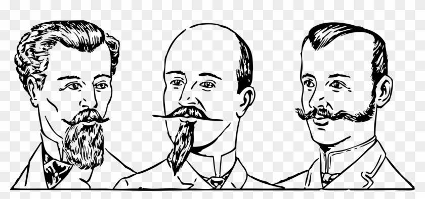 Hairstyle Beard Fashion Face - Erkek Saç Modelleri Vektörel Clipart