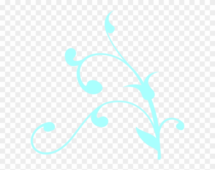 Blue Flower Border Svg Clip Arts 600 X 584 Px - Png Download