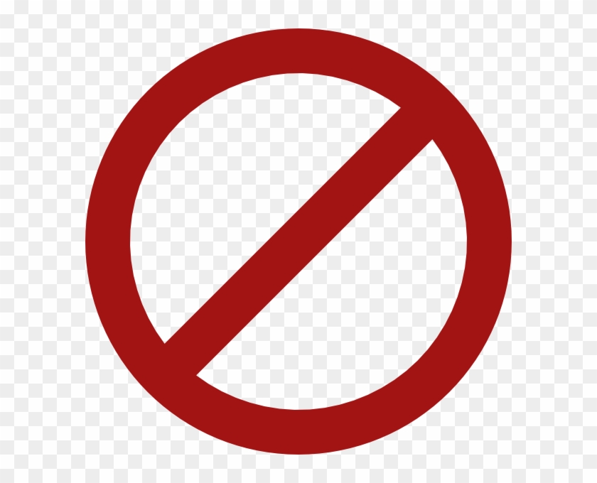 Vector Download Not Image - Red Circle Cross Transparent Clipart