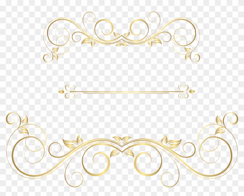 Decorative Line Gold Png Clipart #529542