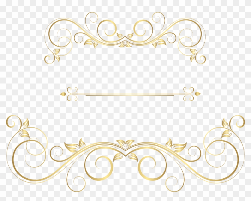 Decorative Line Gold Png Clipart