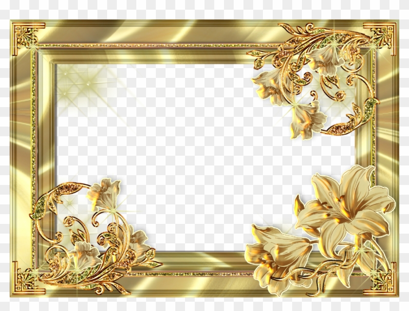 Golden Floral Border Png Transparent Image Clipart #529547