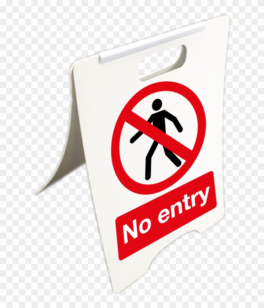 'no Entry'free Standing Floor Sign - No Access Clipart #529661