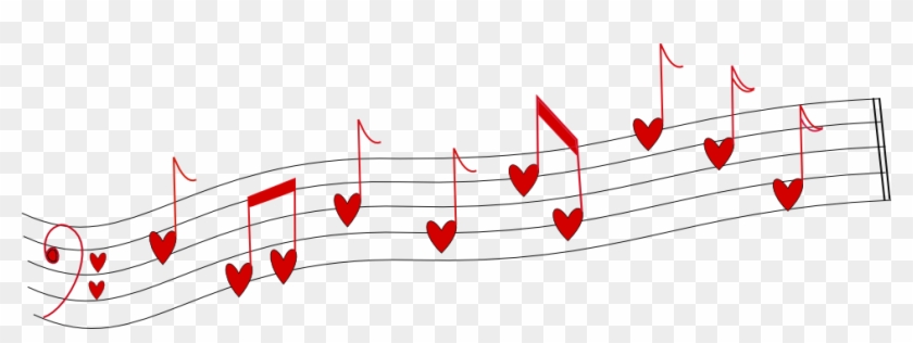 Music Notes Heart Png - Notas Musicais Com Coraçaõ Png Clipart