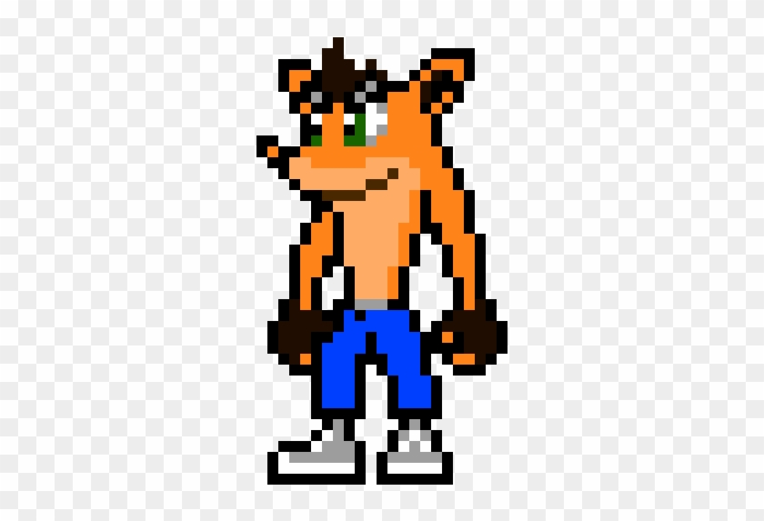Crash Bandicoot - Crash Em Pixel Art Clipart