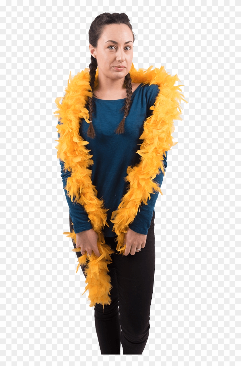 Yellow Feather Boa - Costume Clipart #5200115