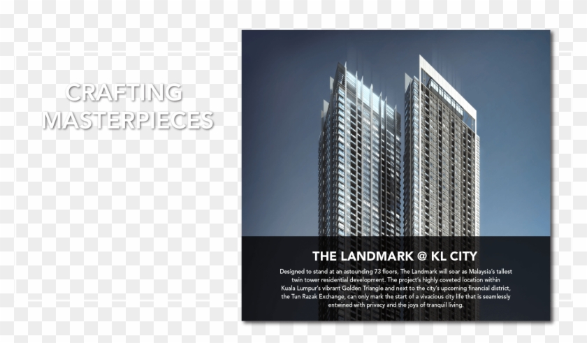 Designed To Stand At An Astounding 73 Floors, The Landmark - Tower Block Clipart #5200634