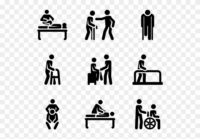Physioteraphy Pictograms - Physiotherapy Icon Clipart #5200743