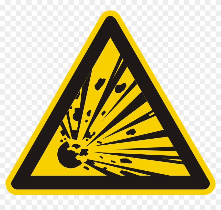 Explosive Explosion Bomb Sign Symbol Icon - Sign Of Explosive Clipart #5201026