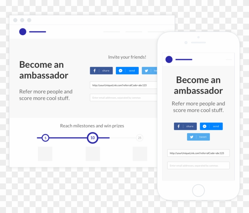 Launch A Referral Campaign - Viral Loops Example Page Clipart