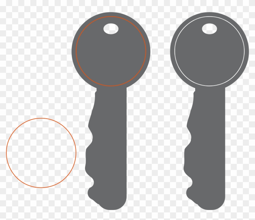 Draw A Rounded Rectangle - Draw A Key Step By Step Clipart #5201267