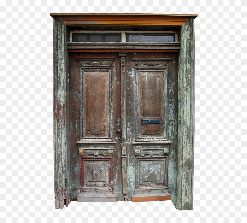 Puertas Antiguas De Madera Restauradas Clipart