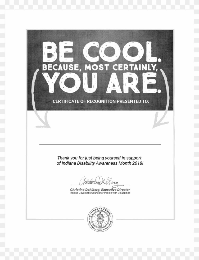Award Certificate Black & White - Poster Clipart #5201493