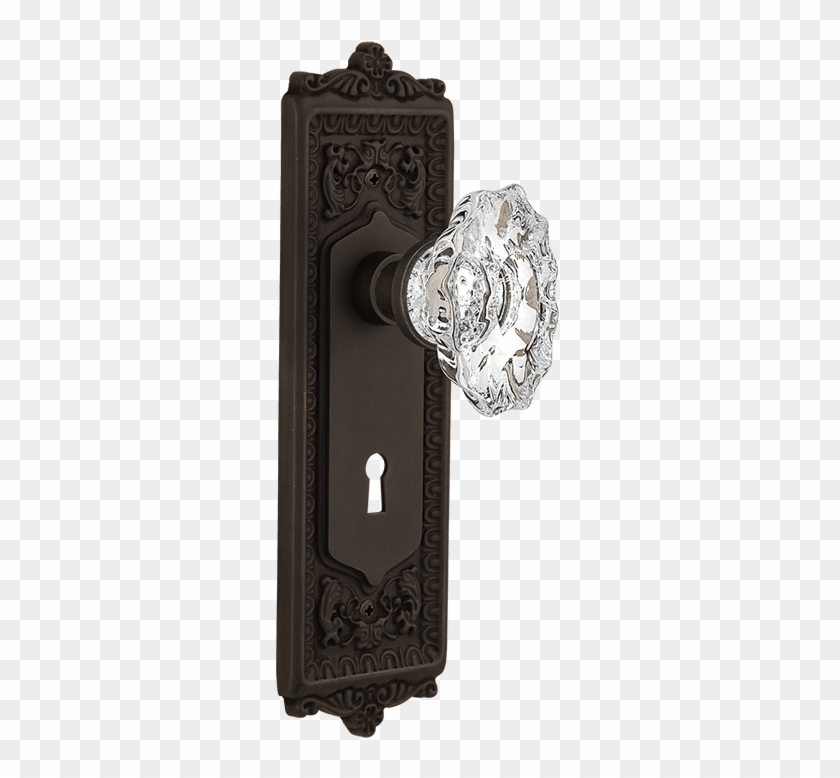 Egg & Dart Long Plate, Chateau Crystal Knob Oil-rubbed - Nostalgic Warehouse Clipart #5201579