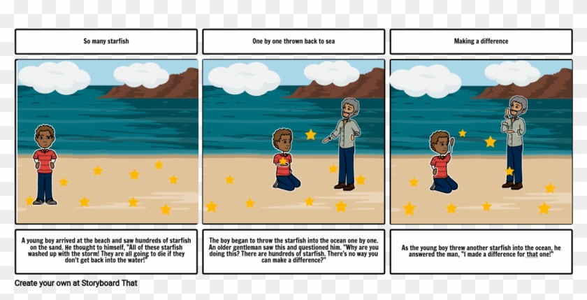 Starfish Story - Cartoon Clipart #5201876