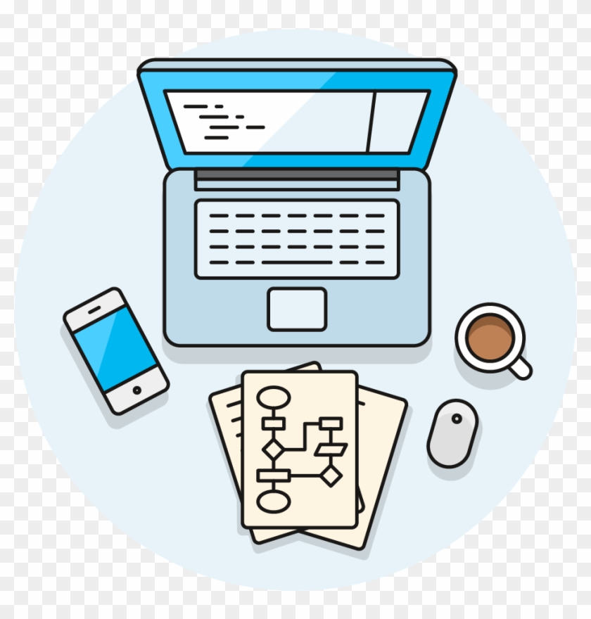 01 Desktop Programmer Programming Flowchart Clipart #5202365