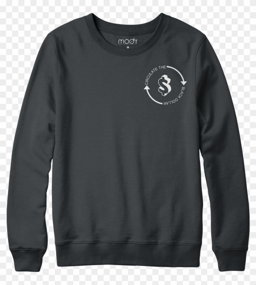 Circulate The Black Dollar Sweatshirt - Crew Neck Sweater Mock Up Clipart #5202418