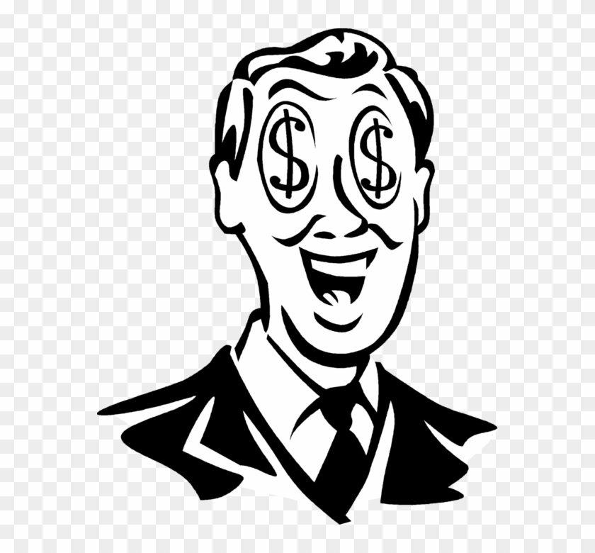 Eyes Vector Png - Man With Dollar Signs In Eyes Clipart