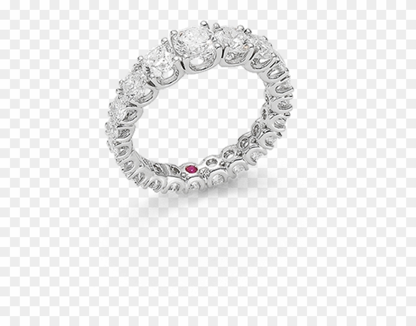 Circle Of Life Ring In 18kt White Gold With Cento Diamonds - Roberto Coin Cento Rings Clipart #5203569