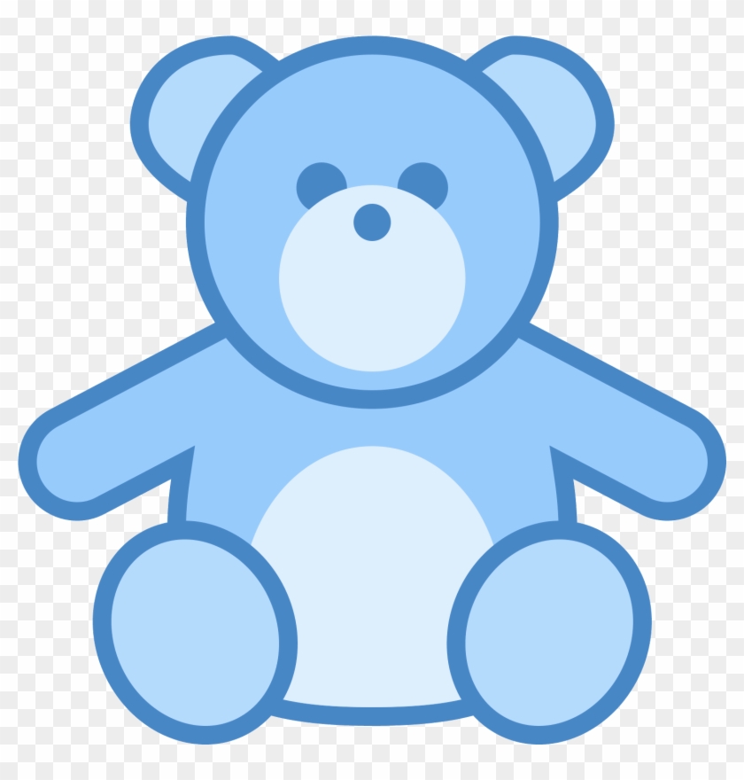 Teddy Bear Icon - Blue Teddy Bear Png Clipart