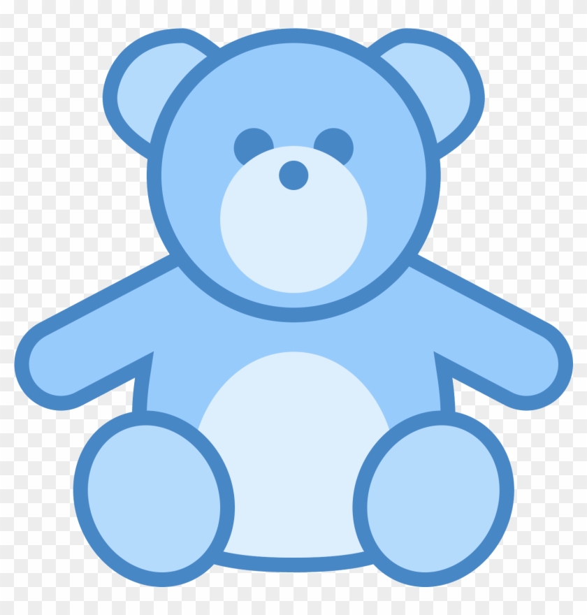 Teddy Bear Icon - Blue Teddy Bear Png Clipart #5203837