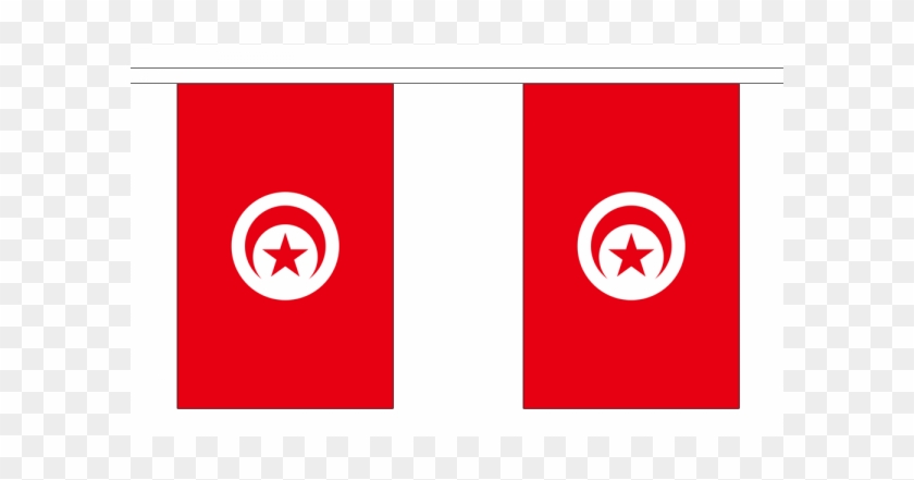 Tunisia Flag Bunting - Circle Clipart