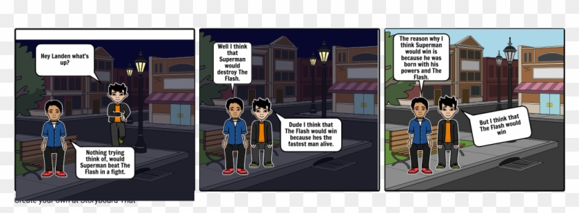 Superhero Argument - Cartoon Clipart