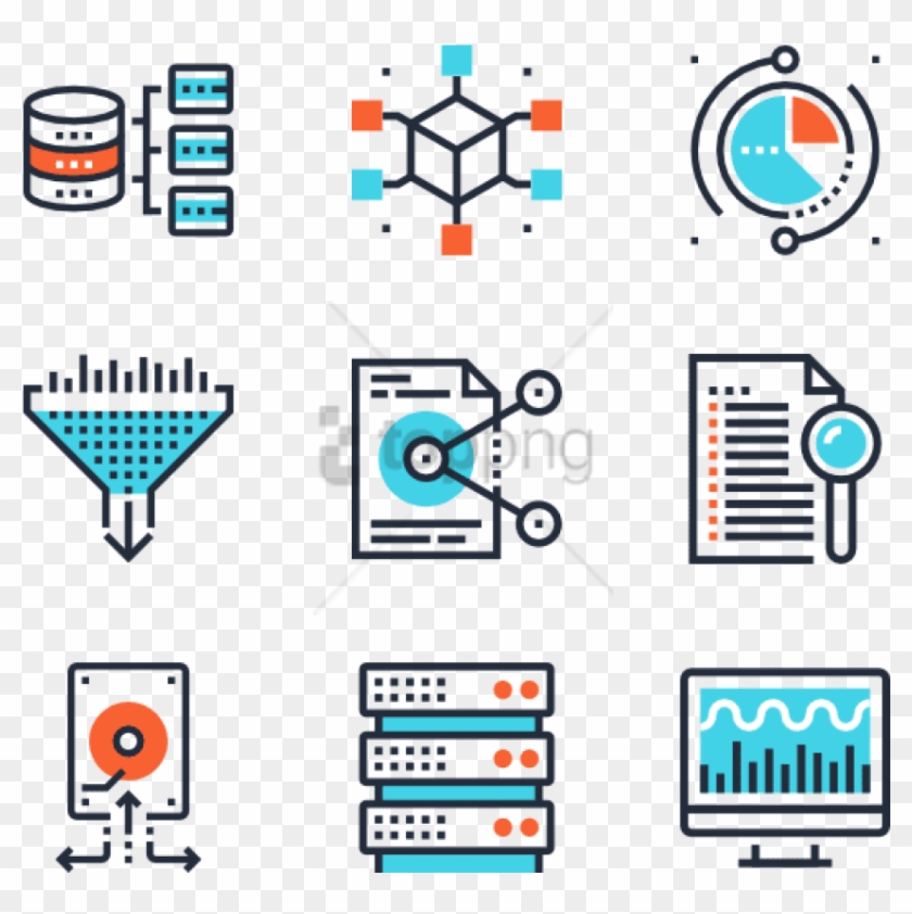 Data Management 25 Icons - Data Vector Transparent Clipart