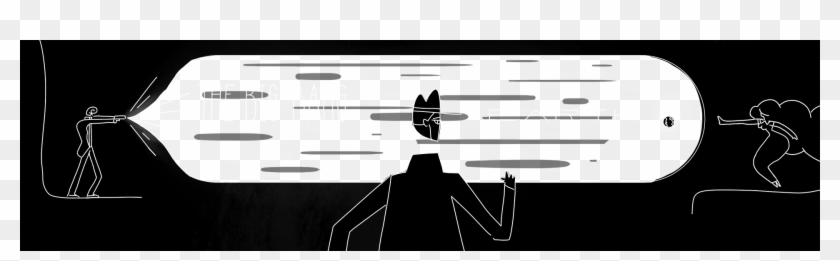 Enter The Big Bang And Explore Its Mysteries, Seeking - Monochrome Clipart