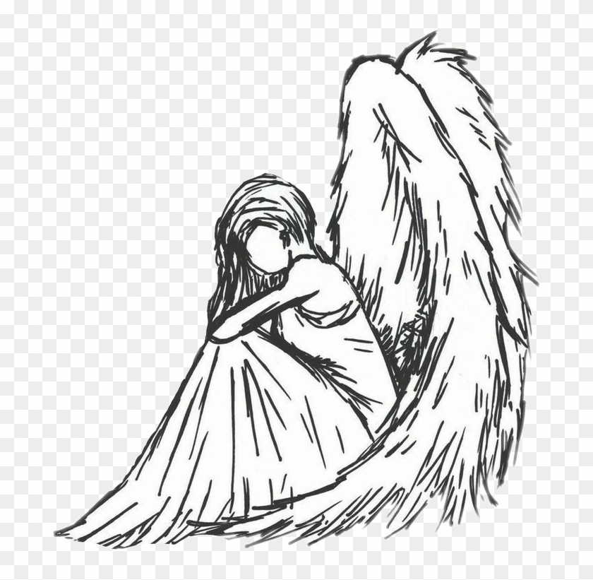 Angel Sticker - Angel Drawing Clipart #5205331