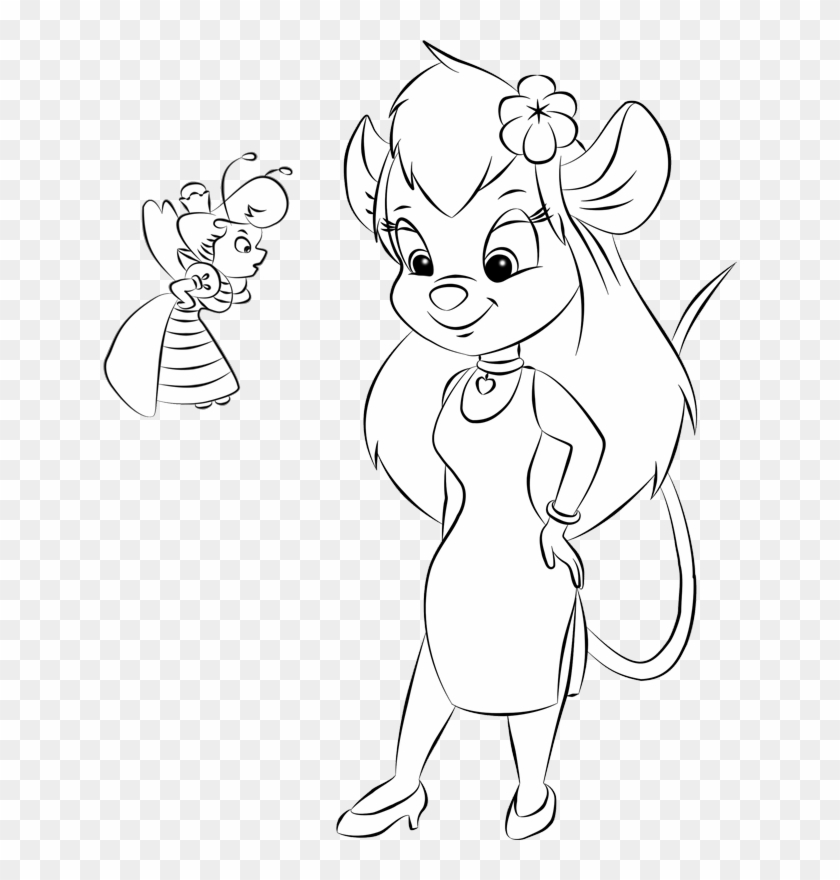 Smallgadget Queenie And Gadget - Chip N Dale Rescue Rangers Queenie Clipart