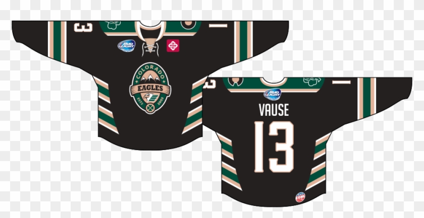 Colorado Eagles - London Knights Black Jersey Clipart