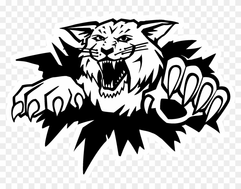 Moncton Wildcats Logo Black And White - Moncton Wildcats Clipart