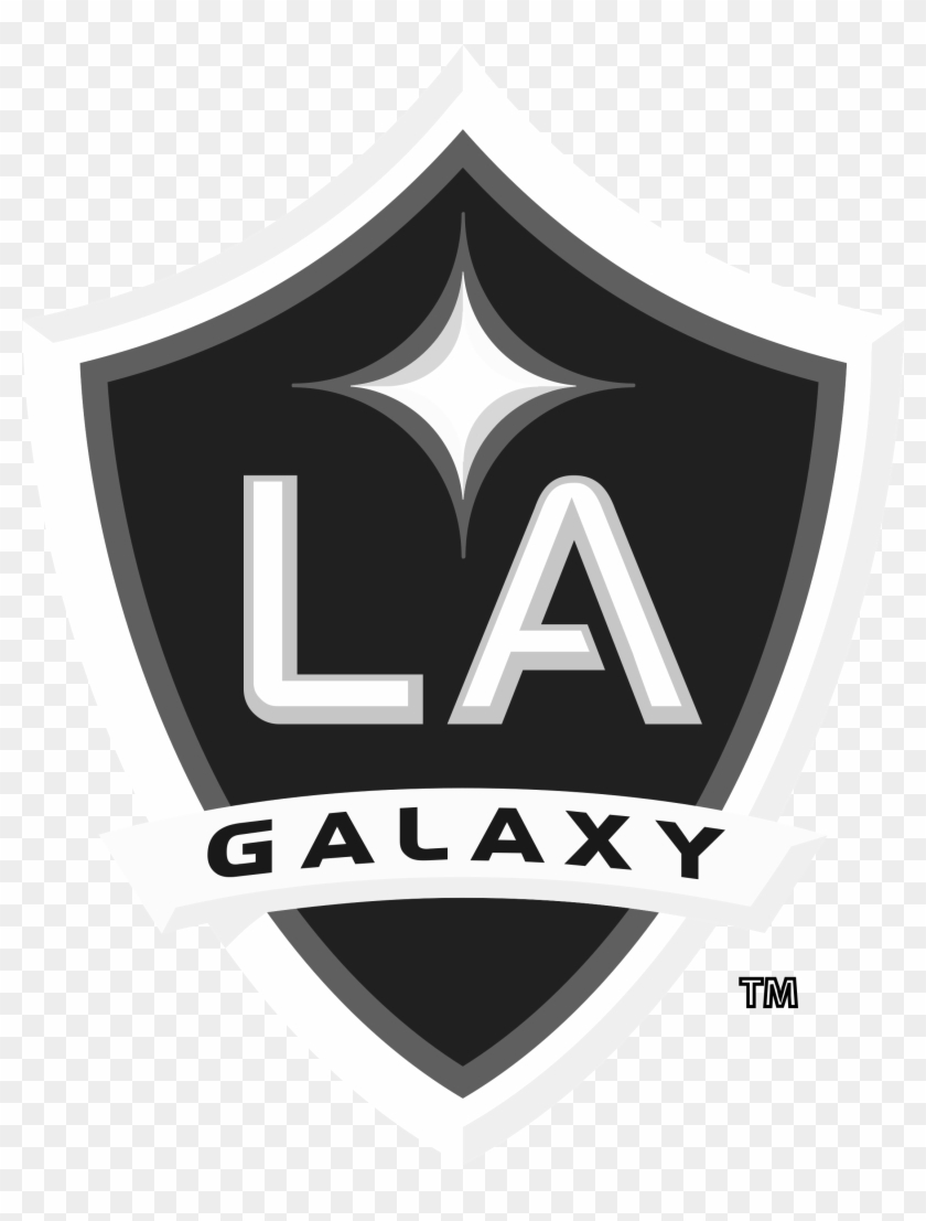 La Galaxy Logo Black And White - La Galaxy Logo White Png Clipart #5207159