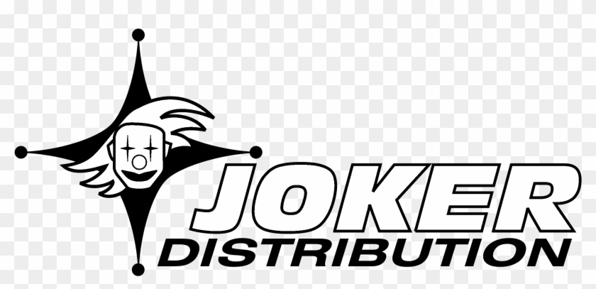 Joker Distribution Logo Black And White - Joker Vector Clipart #5208558