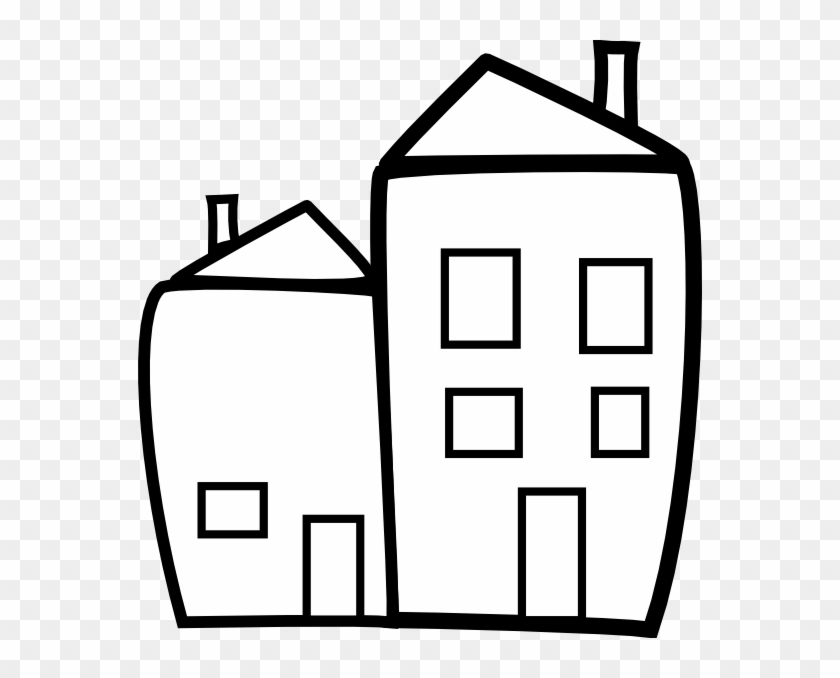 Building Clip Art - Small Building Clipart Black And White - Png Download