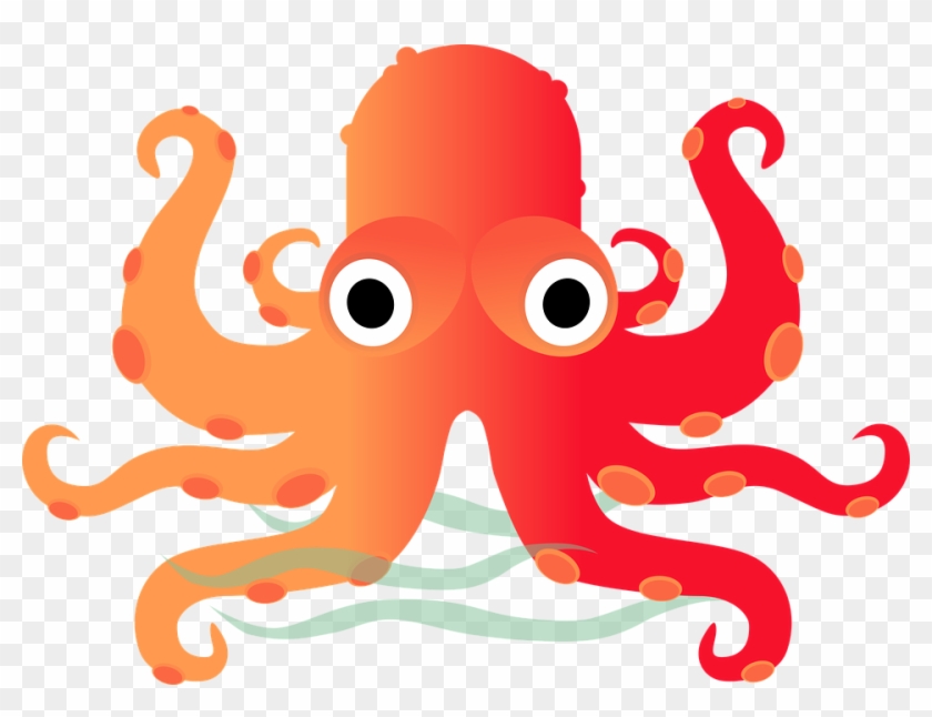 Octopus Clipart Invertebrate - หมึก การ์ตูน Png Transparent Png #5210106