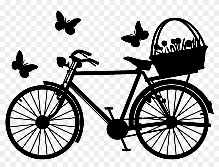 Vinilo Bicicleta De Paseo Create Things Pinterest - French Bike With Flowers Clipart