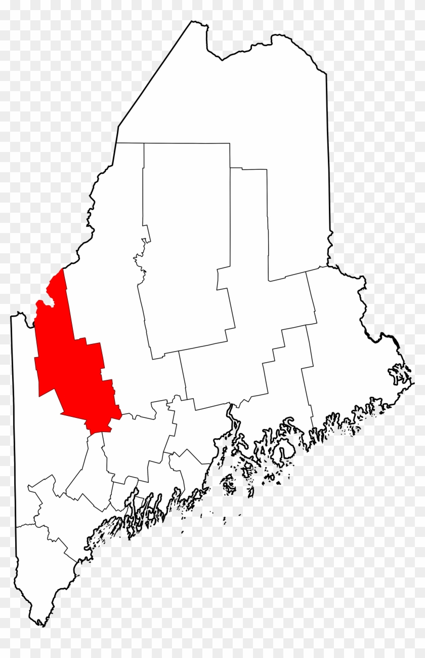 Map Of Maine Highlighting Franklin County - Franklin County Maine Clipart