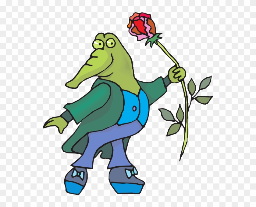 Alligator With Flower Clip Art - Atom Poems - Png Download