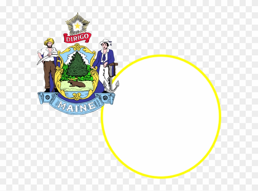 Seal Of Maine Clip Art - State Maine Flag - Png Download