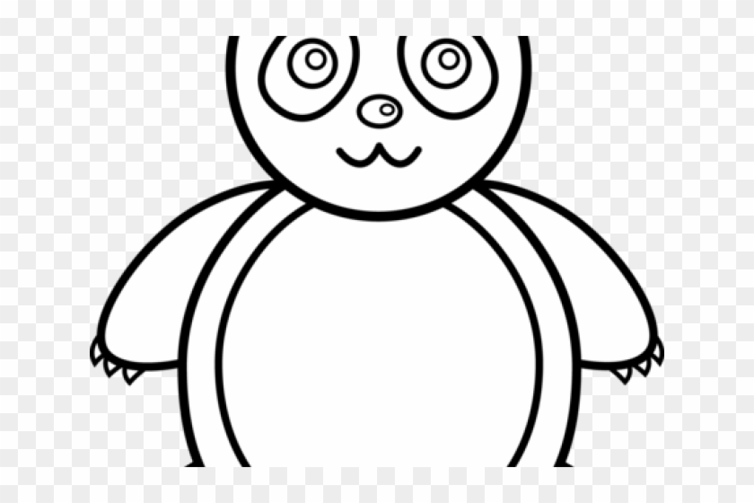 Panda Bear Outline - Outlines Pandas Clipart